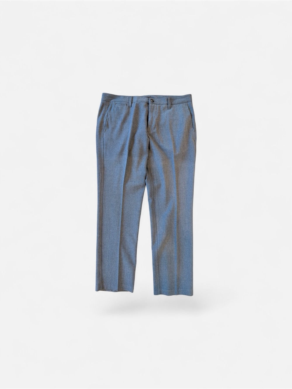 Fairlane & Sons Slim-Fit Stretch Trousers Blue Gray Men’s 36x30 - Picture 3 of 9